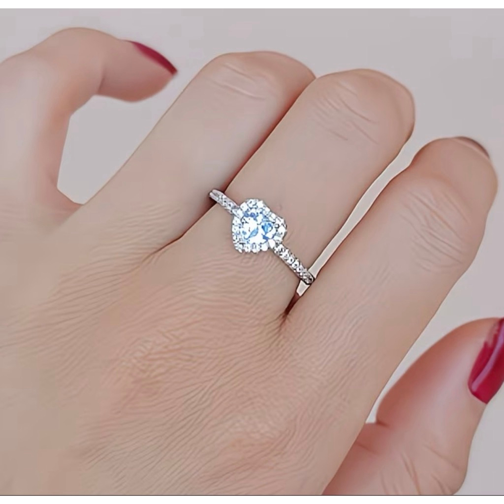 Heart Halo Band Ring